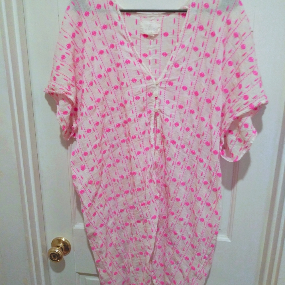 Boho neon beach coverup